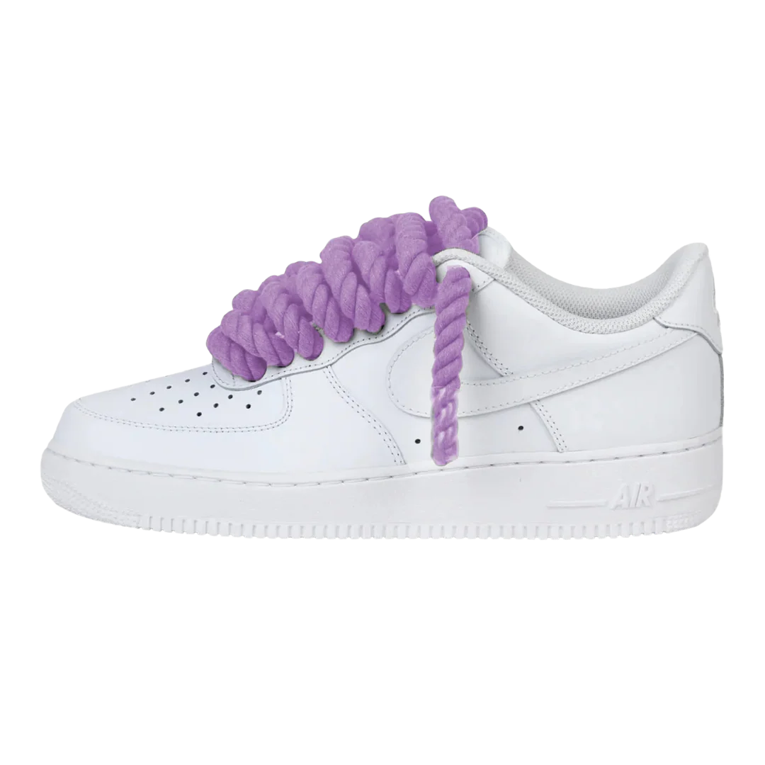 Nike Air Force 1 Low Rope Laces Lilac Purple Custom