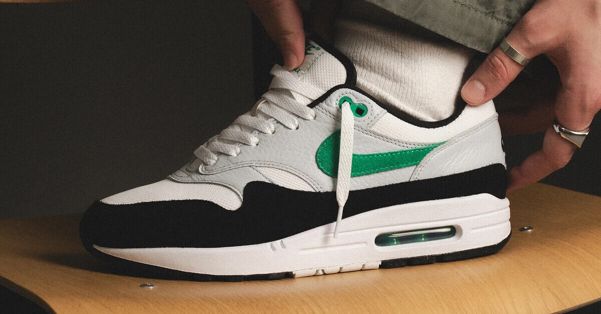 Nike Air Max 1 White Black Stadium Green - Image 4