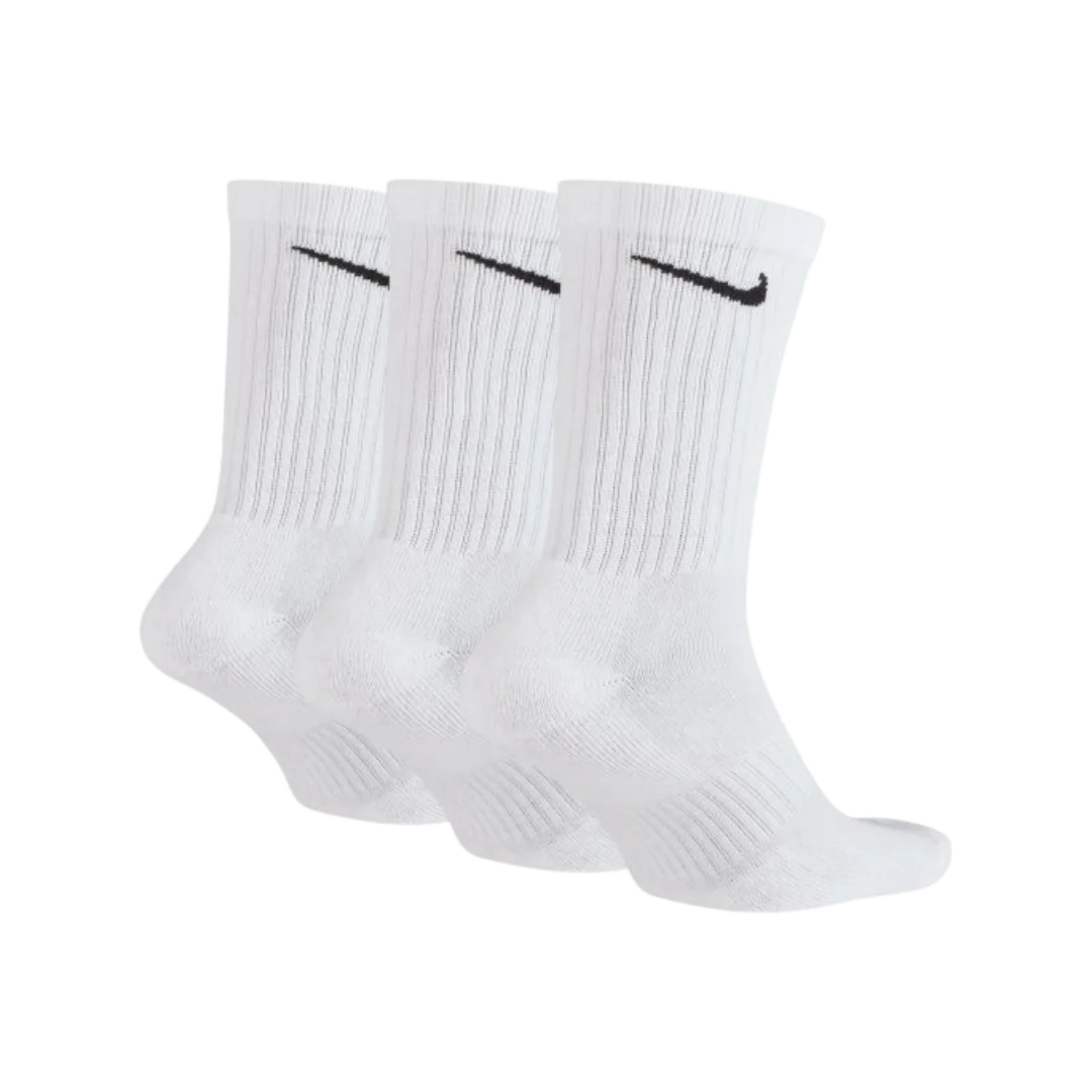 Nike Everyday Cushioned Sports Socks 3 Pack White - Image 2