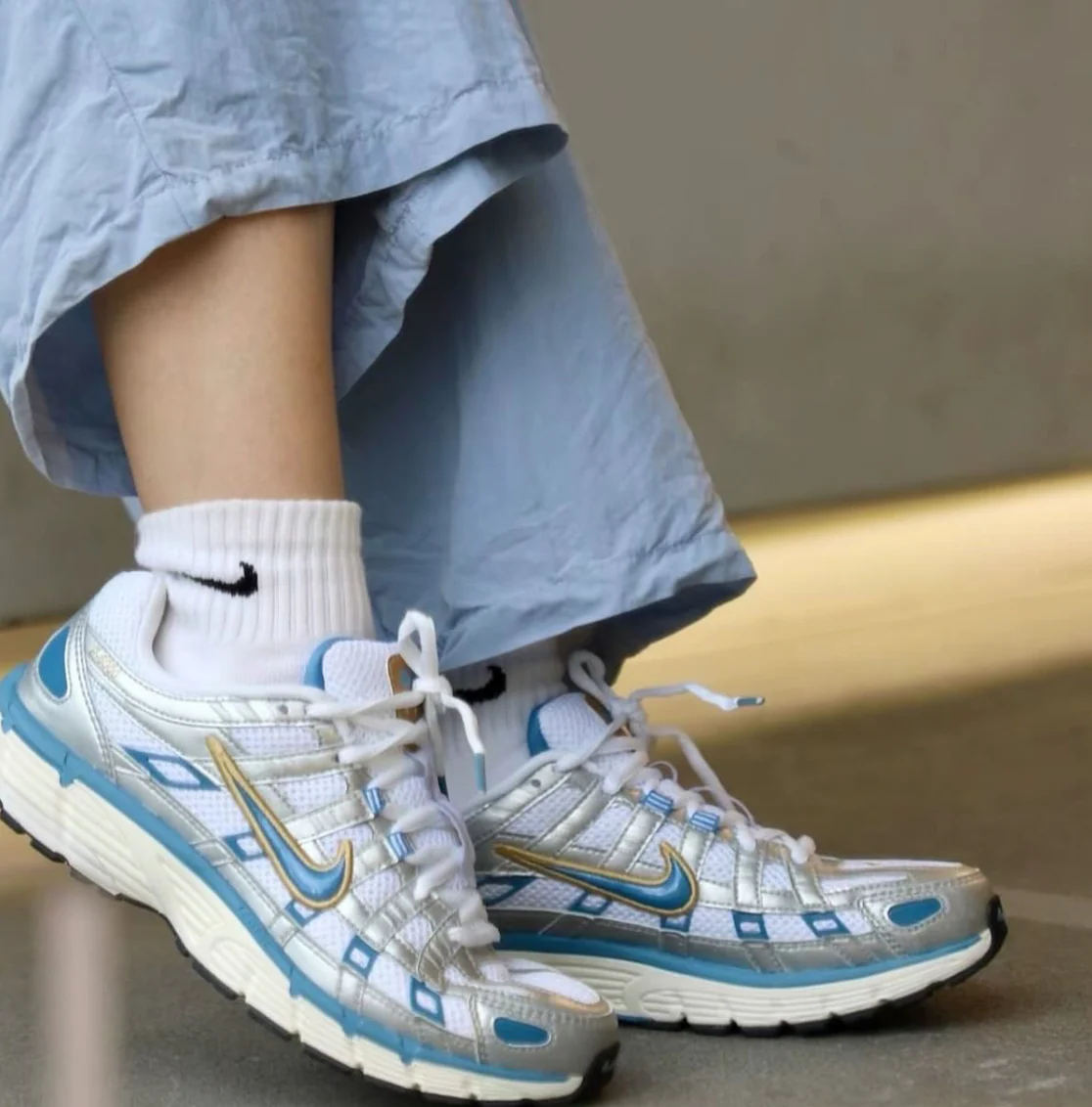 Nike P-6000 Metallic Silver Aegean Storm - Image 5