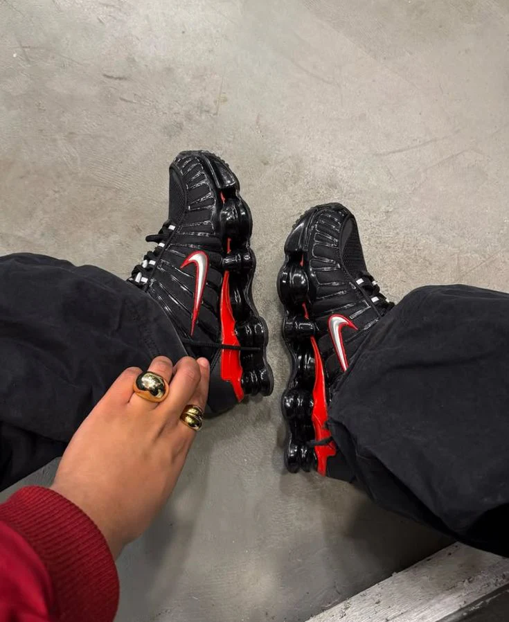 Nike Shox TL Black University Red - Image 2