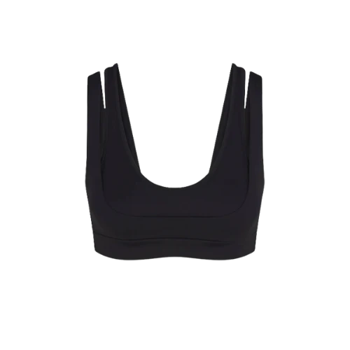 Nike x SKIMS Women's Matte Double Strap Scoop Bra Obsidian