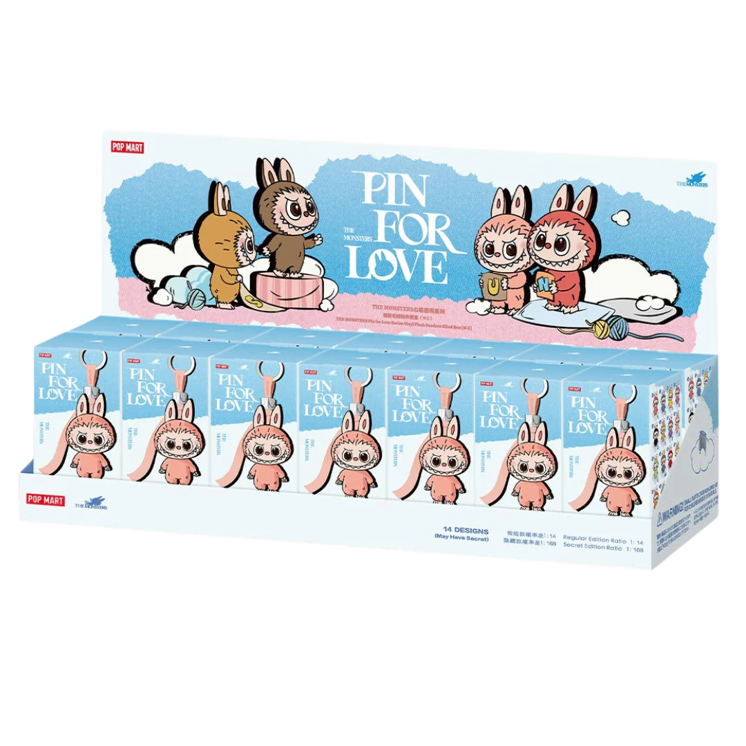 Pop Mart Labubu The Monsters Pin for Love Series Vinyl Plush Pendant (N-Z) Sealed Case