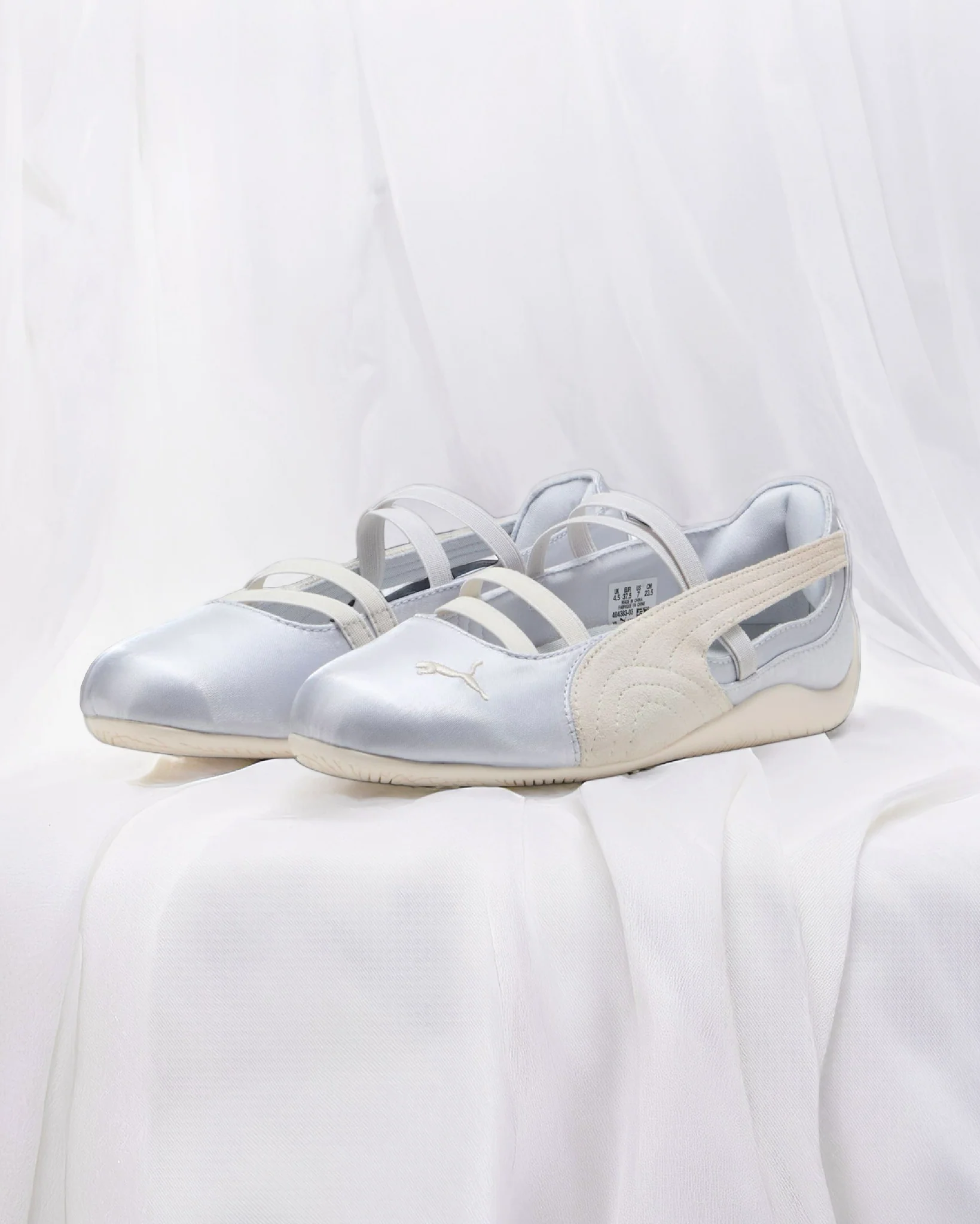 Puma Speedcat Ballet Silver Mist Warm White Satin - Image 2