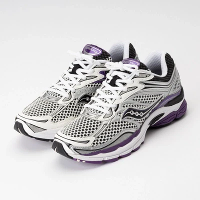 Saucony ProGrid Omni 9 White Black Silver Purple - Image 2