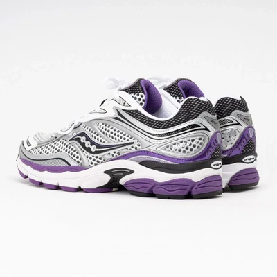 Saucony ProGrid Omni 9 White Black Silver Purple - Image 3