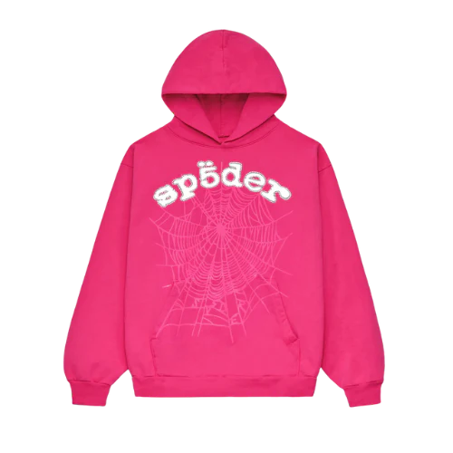 Sp5der Legacy Hoodie Pink White