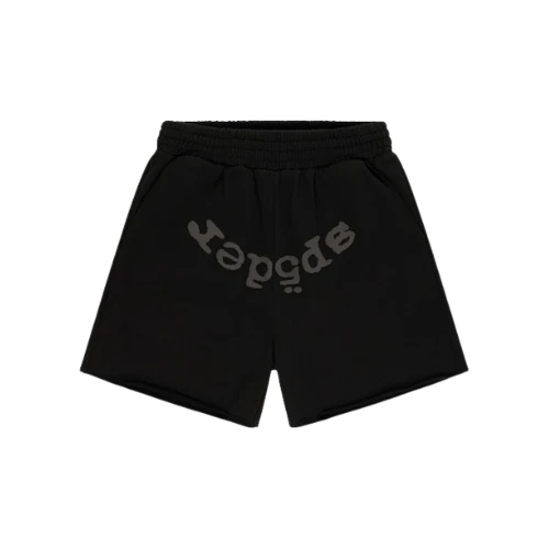 Sp5der OG Web V2 Phantom Sweatshort Black