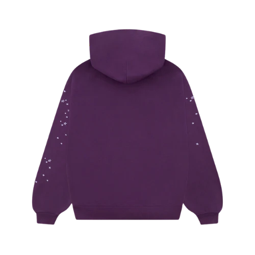Sp5der OG Web V2 Star Hoodie Purple - Image 4