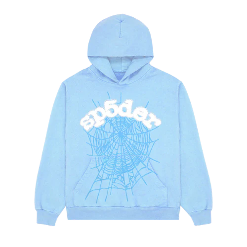 Sp5der Web Hoodie Sky Blue