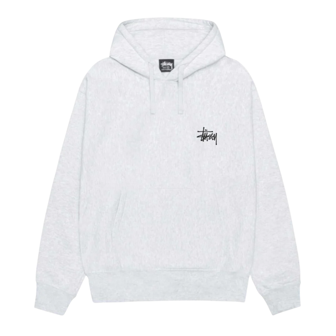 Stussy Basic Hoodie Ash Heather - Image 2