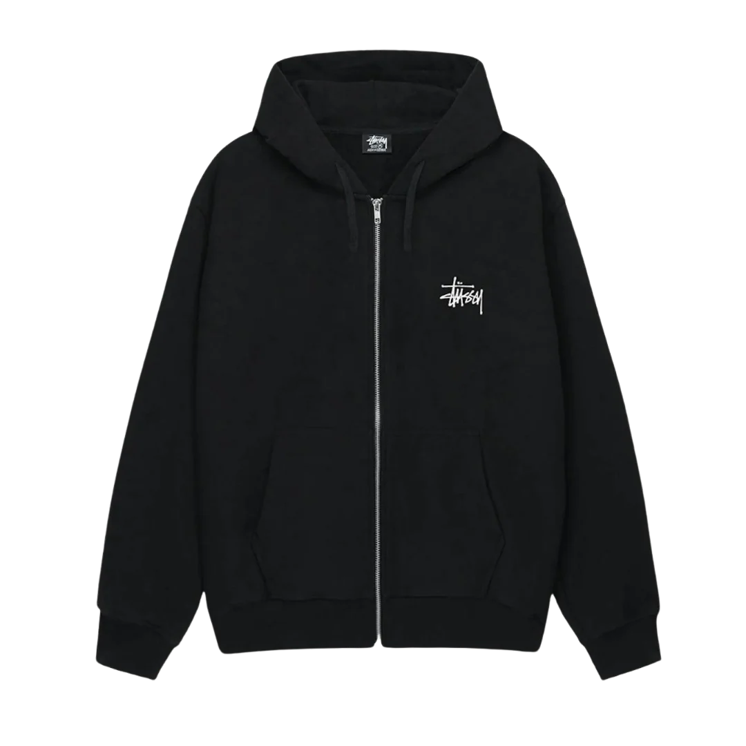 Stussy Basic Stussy Zip Hoodie Black