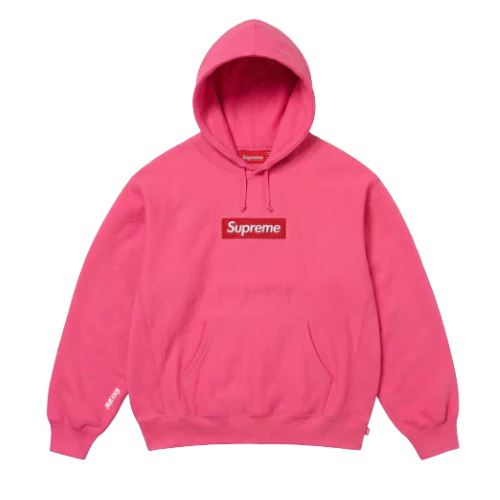 Supreme Box Logo Hooded Sweatshirt Pink