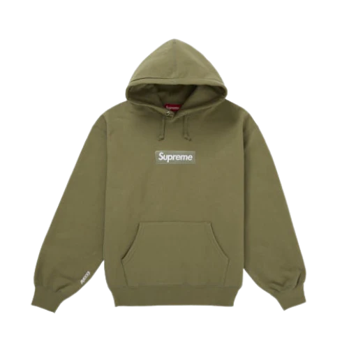 Supreme Box Logo Hooded Sweatshirt Olive