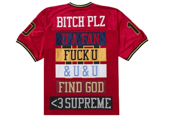 Supreme Find God Football Jersey Red - Image 2