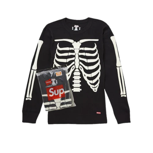 Supreme Hanes Bones Thermal Crew FW25 (1 Pack) Black