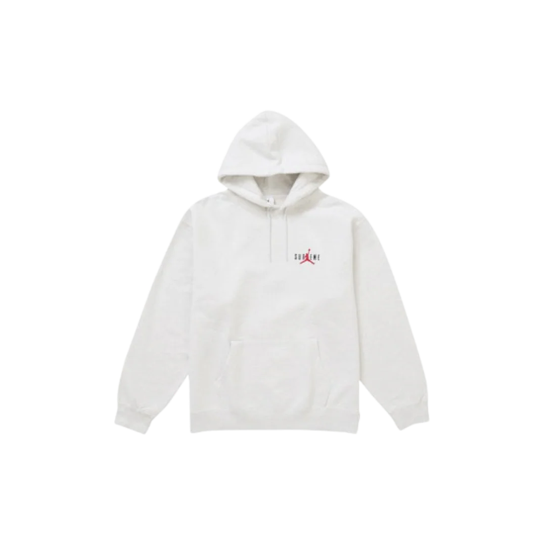 Supreme Jordan Hooded Sweatshirt (FW24) Ash Grey - Image 2