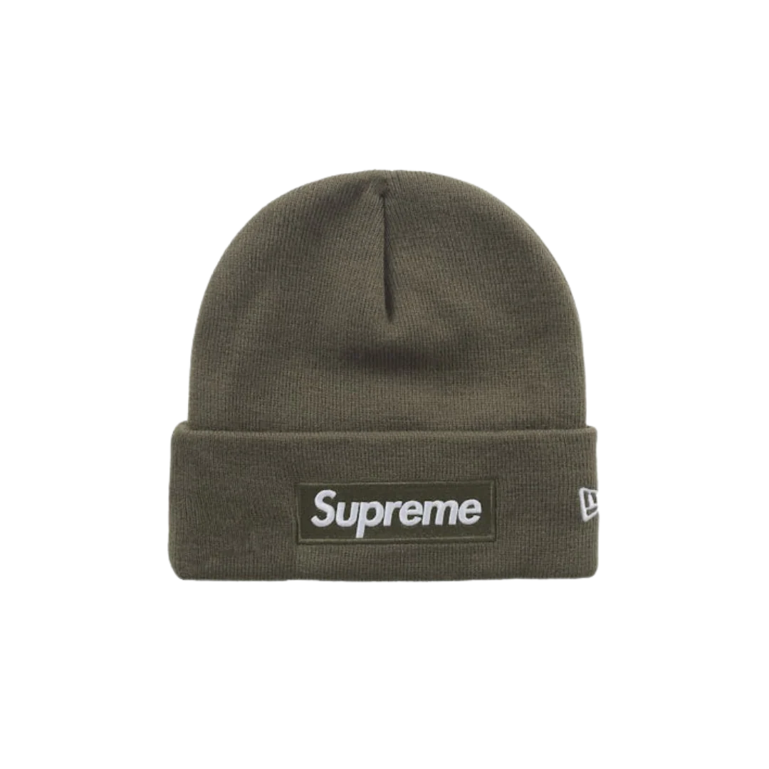 Supreme New Era Box Logo Beanie (FW25) Light Olive