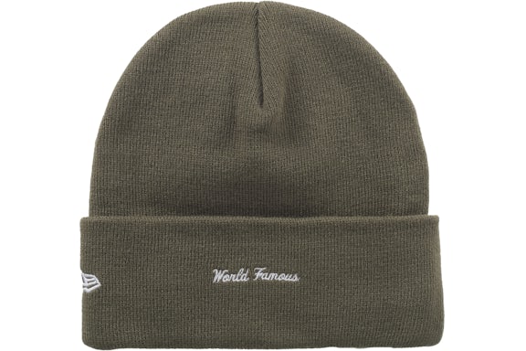 Supreme New Era Box Logo Beanie (FW25) Light Olive - Image 2