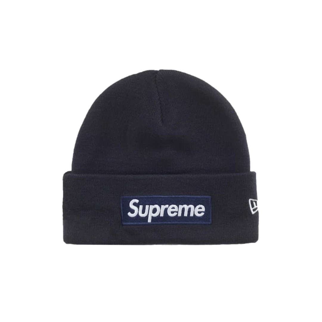 Supreme New Era Box Logo Beanie (FW25) Navy
