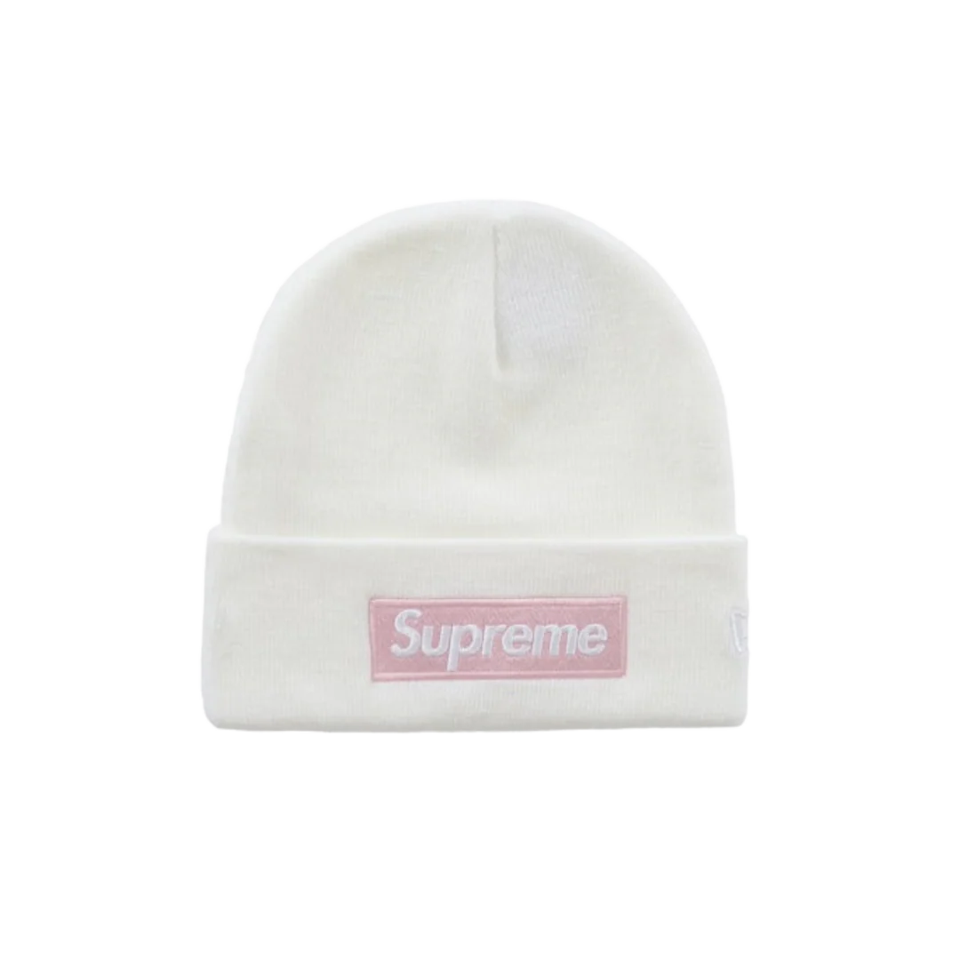 Supreme New Era Box Logo Beanie (FW25) White