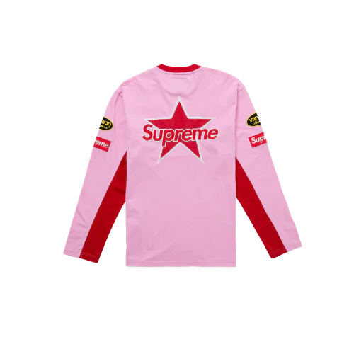Supreme Vanson Leathers L/S Top Pink - Image 2