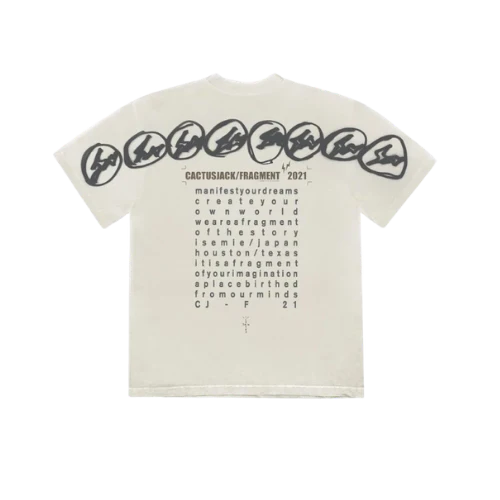 Travis Scott Cactus Jack For Fragment Manifest T-shirt - Image 2