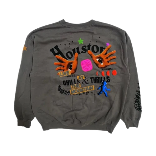 Travis Scott Houston Crewneck Grey - Image 2