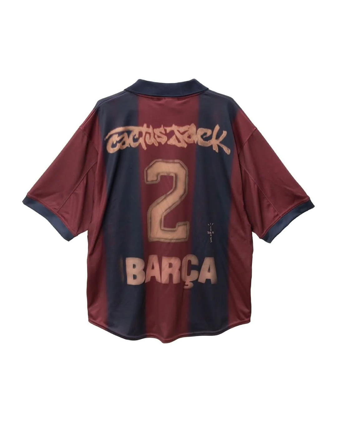 Travis Scott x Nike x FC Barcelona Retro 2000/01 Home Skeleton Jersey Multicolor - Image 2