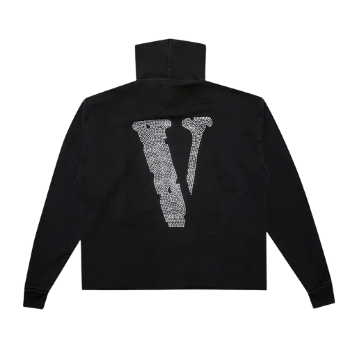 Vlone Friends Rhinestone Hoodie Black