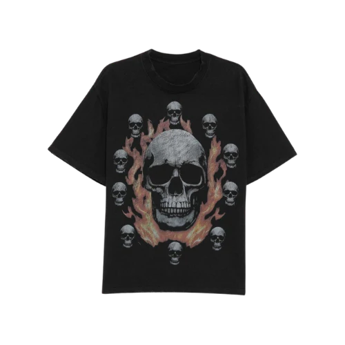 WARMAN Fire Circle Skulls Graphic Tee
