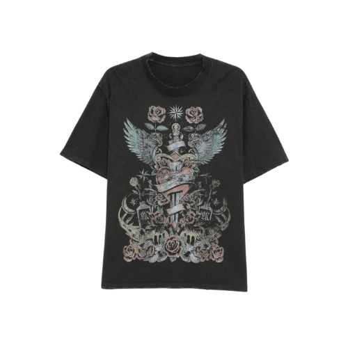 WARMAN Gothic Sacred Heart & Wings Graphic Tee